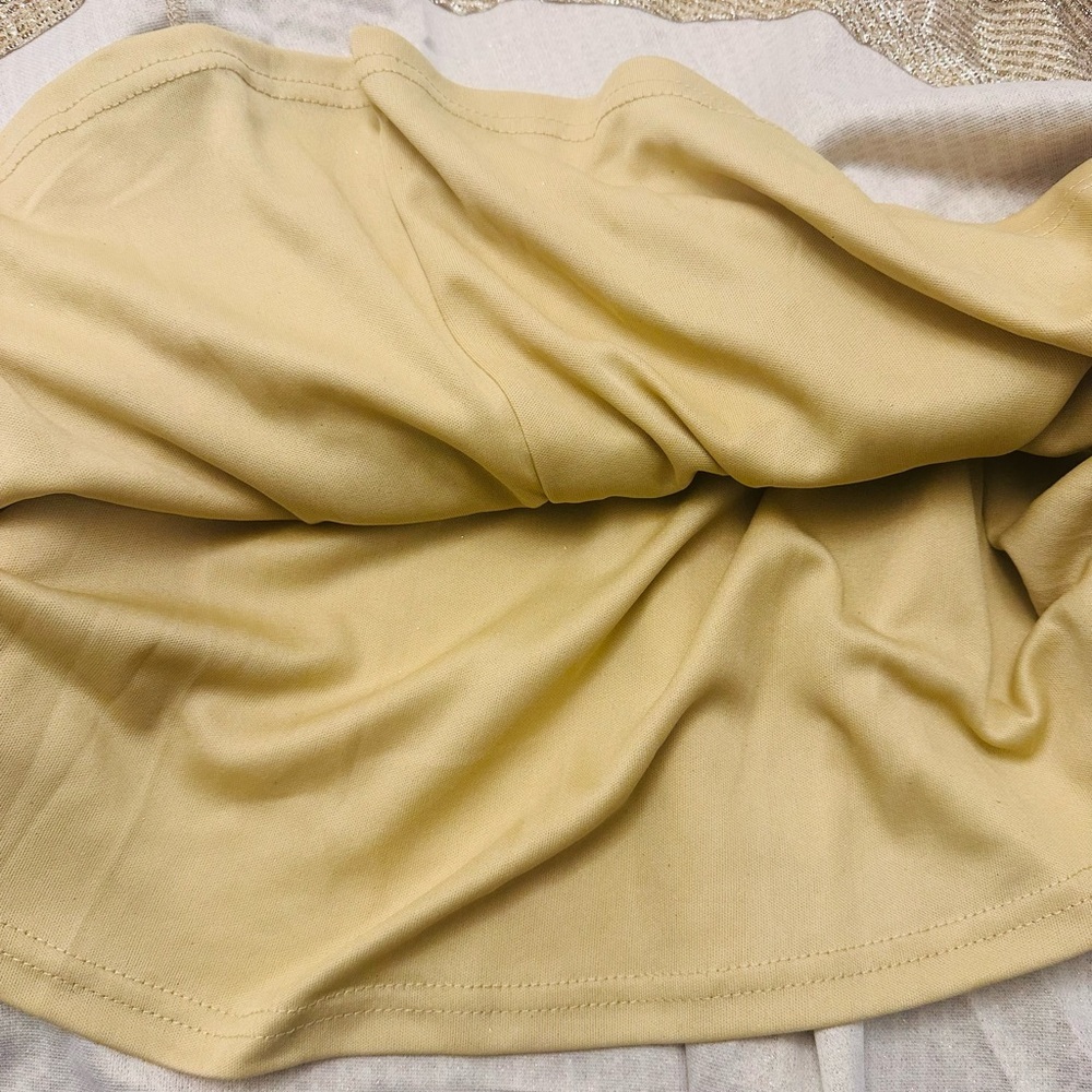Lulu’s Apryl Mae Gold Glitter Metallic Halter Skater Dress Womens Medium NWT - Picture 11 of 14